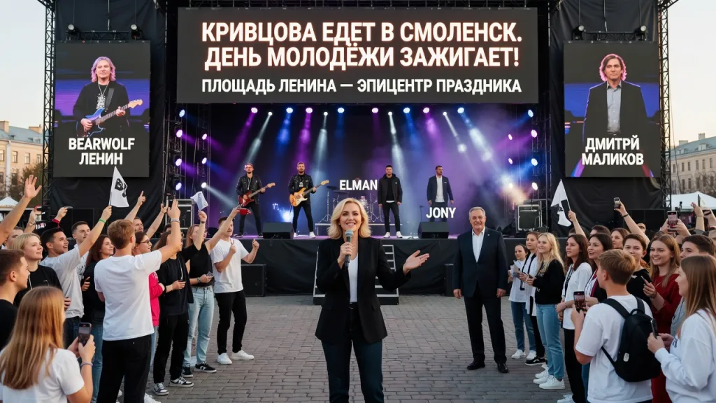 Кривцова едет в Смоленск. День молодёжи зажигает!